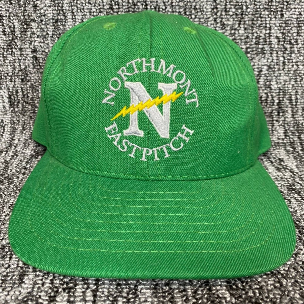 Vintage Northmont Fastpitch Hat California Headwear Snapback Green T-Bolts Ohio